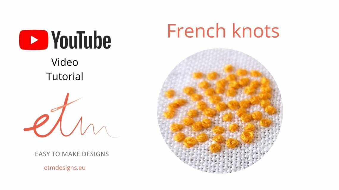 French knots hand embroidery stitch video tutorial