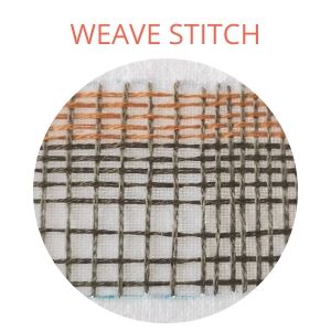 Weave stitch, weaving stitch embroidery