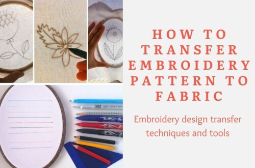 Embroidery design transfer techniques and tools