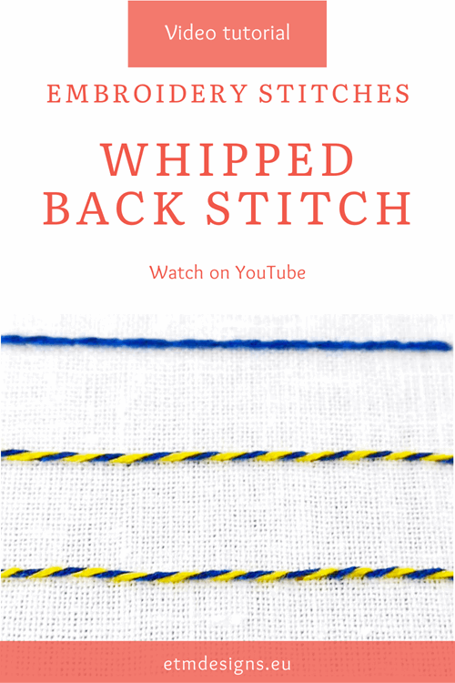 Whipped backstitch video tutorial 6 Whipped backstitch video tutorial PIN