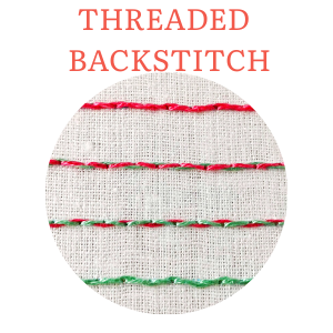 Best embroidery stitches for outlines 10 Threaded backstitch hand embroidery