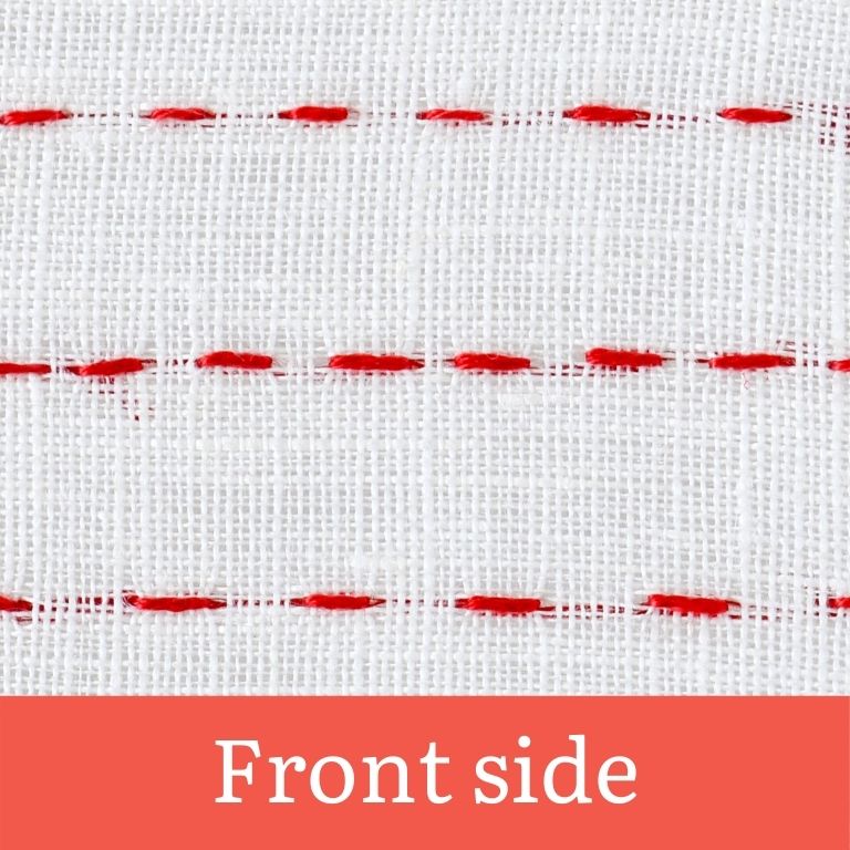 Open backstitch front side